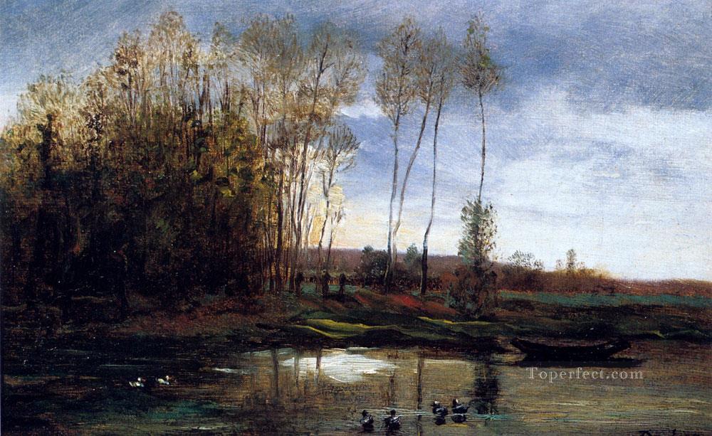 R. Barbizon Charles Francois Daubigny Pintura al óleo